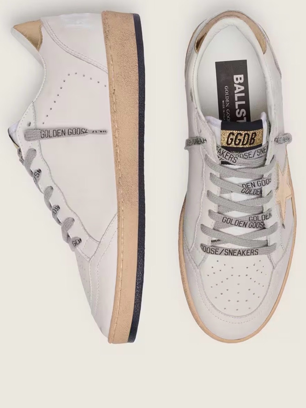 Golden Goose Ball Star with Gold Star and Heel tab 38 BRAND NEW
